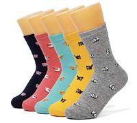 DOBIKULU Womens Cute Animal Owl Cat Socks Crew Cotton Novelty Socks for Owl Cat Lovers Gifts Ideas, Animal 1, One size
