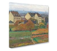 Dobling Vienna by Carl Moll Canvas Print | Gallery Wrapped 30mm Frame Wall Art | 14x14 inches | Ready to Hang | Modern Picture | Living Room Bedroom Lounge Office
