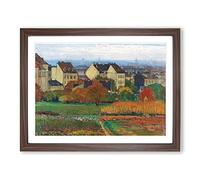 Dobling Vienna By Carl Moll Classic Painting Framed Print | A4 Walnut Framed Wall Art | Ready to Hang | Classic Historical Picture | Living Room Bedroom Lounge Office
