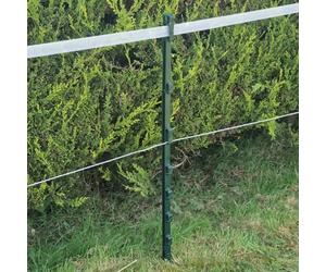 Doblit 105cm Poly Post 3FT Plastic Fencing Stake | Reinforced Mobile Electric Fence Poles | Features 40mm Tape Clips (Green, Pack of 10)