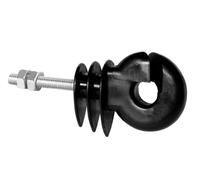 Doblit Bolt On Ring Screw Insulator. Electric Fencing M6 30mm Threaded Metric Ring Screw Insulator. Suitable for up to 10mm Rope/Polywire/Polytape. Pack of 25 Rings.
