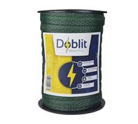 Doblit Poly Tape 20mm Electric Fence Ribbon Electrifible Conductor, Low Electrical Resistance, 6x0.15mm Stainless Steel Strands, Horse Tape Paddock (200m, Green)
