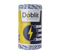 Doblit Poly Wire 3mm Electric Fence Wire Conductor Line Electric Fencing Cord - Electrifiable Stainless Steel Strands & UV-Stabilised - Livestock, Gardens & Crop Protection - (6 Strand, 250m)