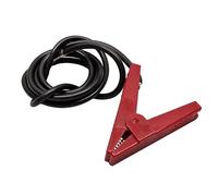 Doblit Replacement Live and Earth Heavy Duty Connection Leads For Electric Fence Energiser | Red & Green | Fence and Ground Spares | 130cm Insulated Cable with Crocodile Clip | Stainless Steel Teeth