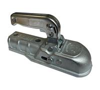 Doblit Trailer Hitch 50mm Ball Female Coupling, Heavy Duty Cast Steel, For 60mm Draw Bar, 2 x 13mm Mounting Holes, 75mm centre to centre, 1200kg, E-Marked for Road Use