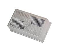 Doblit Trailer Truck Side Marker Coloured Lens Trailer Lamp Cover Replacement Lens 100x55x38mmTransporter Lights Flatbed Lights Low Loader Lights (White (Clear))