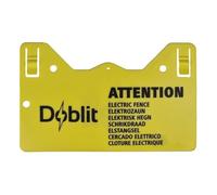Doblit Warning Sign Electric Fencing, High Visibility, Multi-Language Warning, Compatible with EU Requirement, 160x260mm, Shatter-Proof and UV Resistant (10)