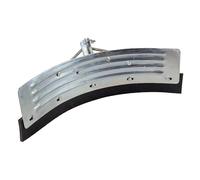 Doblit Yard Scraper / Slury Pusher Heavy Duty Reinforced Metal Floor Squeegee with Rubber Blade - Ideal for Slurry , Manure , Muck , Mud , Snow - (Curved, 34 Inch)