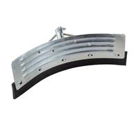 Doblit Yard Scraper / Slury Pusher Heavy Duty Reinforced Metal Floor Squeegee with Rubber Blade - Ideal for Slurry , Manure , Muck , Mud , Snow - (Curved, 22 Inch)