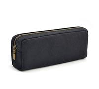 DOBMIT Pencil Pen Case, Big Capacity Pencil Pouch Canvas Makeup Bag for Girls and Boys Durable Office Stationery Organizer - Black
