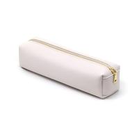 DOBMIT PU Pencil Pen Case Portable Stationery Bag Big Capacity Pencil Pouch Cosmetic Organizer Bag for Adult- Beige