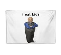 DOBOER I Eat Kids Bertram Tapestry for Bedroom, College Dorm and Classroom 40"x60", Funny Meme Wall Tapestries Hanging for Home Decor Gifts