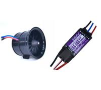 DoBoFo EDF 70mm 6S 2300KV 25.2V 12 Blades with 80A ESC, Electric Ducted Fan with Electronic Speed Controller, RC Jet Engine, Brushless Motor, Remote Control Model Replacement Airplane Parts DIY