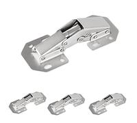 DOBOGA 4-Pack Hidden Hinges for Cabinet Doors Frameless, Concealed Cabinet Hinges, 90 Degree Surface Mount Hinges