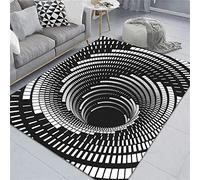 DOBOKS 3D Swirl Print Optical Illusion Rug, 80*120cm, Polyester, Non-Slip, Fade Resistant, Contemporary Style, Area Rug, Hallway, Bedroom, Kitchen, Living Room