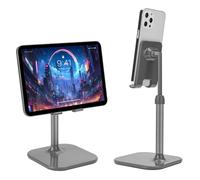 Doboli Cell Phone Stand, Phone Stand for Desk, Phone Holder Stand Compatible with iPhone and All Mobile Phones Tablet, Gifts for Adults Women Men Mom Wife, Space Gray