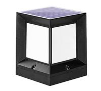 DOBQHWY 1 Pack Minimalist Style Post Lamp Super Bright Solar Powered Stigma Lighs Large Waterproof IP65 Column Light Modern Outdoor Pillar Lighting Fixture for Yard Garden Patio Path, with Acrylic