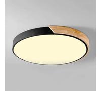 DOBQHWY Color Macarons Flat Led Light Minimalist Round LED Ceiling Lighting Semi Mount Wooden Decor Panel Lamp 3 Dimmable Ultra Thin Metal Flush Lights for Bedroom Entryway Kitchen Porch Closet