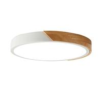 DOBQHWY Color Macarons Flat Led Light Minimalist Round LED Ceiling Lighting Semi Mount Wooden Decor Panel Lamp 3 Dimmable Ultra Thin Metal Flush Lights for Bedroom Entryway Kitchen Porch Closet