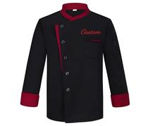 Dobraya Unisex Custom Chef Jacket Long Sleeve Button Chef Coat Food Service Working Uniform for Men and Women