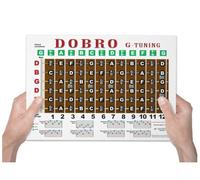 Dobro G Tuning Resonator Guitar Fingerboard Note & Rolls Chart - Beginner & Advanced Instructions Easy Poster Chords 8.5 x 11 A New Song Music