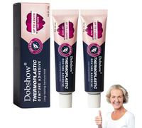 Dobshowe Thermoplastic Denture Adhesive,Thermoplastic Denture Adhesive Cream - Comfortable Non-Glue Long Holding Reliner - Convenient Dental Glue for Teeth - Improves Fit, Comfort and Stability (2)