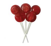 Dobsons Wrapped mega lollies lollys (pkt 0f 8) choose from bubble gum cherry apple tutti frutti & more (8 lollies, CHERRY)