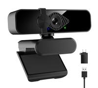 Dobuhont 2K Ultra HD Webcam, Computer Camera for PC Monitor Laptop Desktop - External Web Cameras with Microphone, USB C Adapter, Privacy Cover for Video Conferencing, Streaming & Online Learning