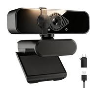 Dobuhont 4K Webcam with USB C Adapter and Privacy Cover - Built-in Microphone, Plug & Play for PC/Mac/Laptop/Desktop