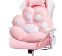 DOBUONO Cat Paw Cushion Kawaii Office Desk Chair Cushions Comfy Plush Cat Paw Shape Gaming Chair Cushion Bear Cute Seat Cushion for Girl, Kawaii Room Bedroom Decorate 28"x 24" (Pink)