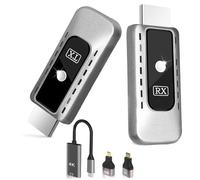 DOBVDLA Wireless HDMI Transmitter and Receiver 4K Decode 1080P Output Plug & Play 2.4G/5G Wireless HDMI Extender Kit Portable for Streaming Video and Audio to Monitor from Laptop/PC/Projector