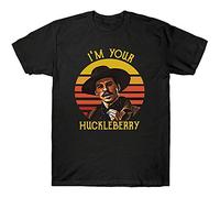 Doc Holliday Tombstone I&rsquom Your Huckleberry Vintage Men's T Shirt Cotton Black_28 Black(Large)