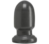 Doc Johnson American Bombshell - Shell Shock Small Butt Plug - Gun Metal, Wide Fullness Plug for Advanced Players - 6 Inch- Shellshock Dong Small, Intense Pleasure - for Adults Only