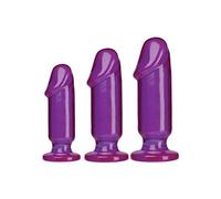 Doc Johnson Crystal Jellies Anal Starter Kit Anal Plug Purple