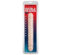 Doc Johnson Junior Veined Double Header Dong, 12 Inch, Flesh White