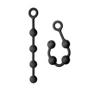 Doc Johnson Kink Smooth Solid Silicone Anal Balls, 33 cm, Black