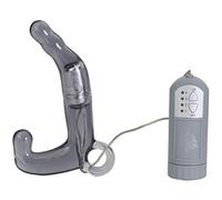 Doc Johnson Men's Pleasure Wand Vibrating Prostate Massager, Charcoal