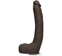 Doc Johnson Signature Series - Isiah Maxwell - 10 Inch Realistic ULTRASKYN Dildo with Removable Vac-U-Lock Suction Cup - F-Machine & Harness Compatible - for Adults Only, Chocolate