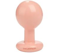 Doc Johnson - The Classic - Round Anal Plug Medium Size - Vanilla, Wide Base Training, Rounded Stimulation Toy with Slim Neck Design - for Adults Only