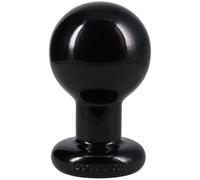 Doc Johnson - The Classic - Round Plug Large Black, Wide Base Training Plug, Rounded Stimulation Toy with Slim Neck Design - for Adults Only