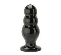 Doc Johnson TitanMen Master Tool #4 Triple Ripple Black Butt Plug Anal Sex Toy