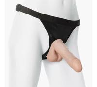 Doc Johnson Vac U Lock Realistic Cock with Ultra Harness White 6in Pegging Dildo