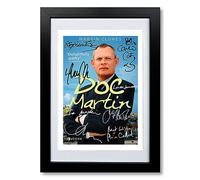 Doc Martin Cast Signed Autograph A4 Poster Photo Print TV Show Series Season Framed DVD Boxset Memorabilia Gift (A4 Black Framed & Mounted)