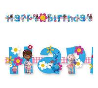 Doc Mcstuffins Add An Age Letter Happy Birthday Banner Blue/multicoloured (One Size)