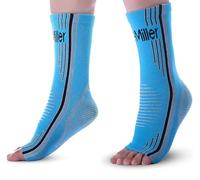 Doc Miller Ankle Brace Compression Sleeves 2 Pack Achilles Tendon Arch Foot Support Ankle Support Socks For Plantar Fasciitis, Arthritis, Sprained Swollen Ankles, Swelling Pain Relief, Tendonitis