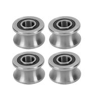 Docache 4 rodamientos U-groove 8 × 22.5 × 14.5 mm - acero inoxidable U22 - rodillos de guía redondos para máquinas mecánicas