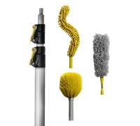 DocaPole 36 Foot (11m) High Reach Dusting Kit with 7-30 Foot (2.1m-9.1m) Extension Pole // Cleaning Kit Includes 3 Dusting Attachments