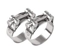 DOCAS 2 x diameter 68-73 mm T-bolt hose clamp, 304 stainless steel motorcycle exhaust clamps, exhaust pipe clamp, universal exhaust clamp, pipe connector for cars, motorcycles, turbines, sewage pipes