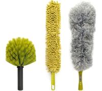 DOCAZOO Dusters - Feather Telescopic Dusters/Cobweb Duster/Ceiling Fan Duster/Cleaning Attachments (3 Dusting Attachments- without pole)