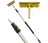 DOCAZOO Squeegees - Single Squeegee/Window Washing Kit/Telescopic Window Cleaner/Window Cleaning Pole (Single Pivot and 3.5m extension pole)